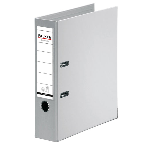 Biblioraft Chromocolor 80 mm Gri marca Falken pentru organizarea și arhivarea documentelor