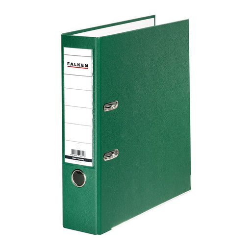 Biblioraft Plastifiat 80 mm Verde marca Falken pentru organizarea și arhivarea documentelor