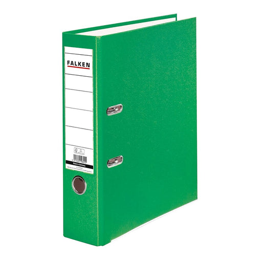 Biblioraft Plastifiat 80 mm Verde Deschis marca Falken pentru organizarea și arhivarea documentelor