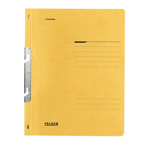 Dosar de încopciat 1/1 Lux Falken, carton, 250 g/mp, galben Falken pentru organizarea și arhivarea documentelor