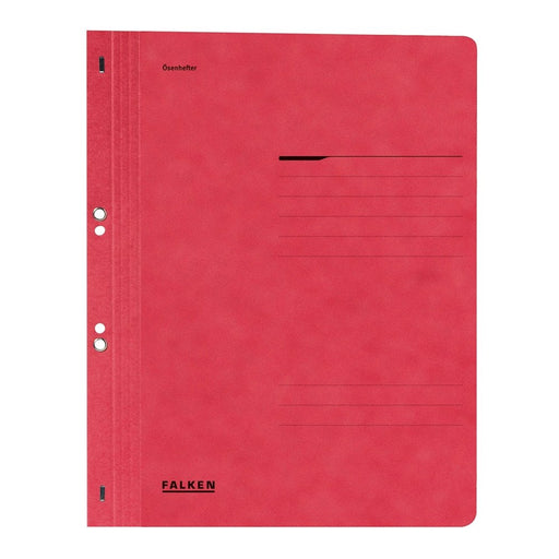 Dosar cu găuri 1/1 Lux Falken, carton, 250 g/mp, roșu Falken pentru organizarea și arhivarea documentelor