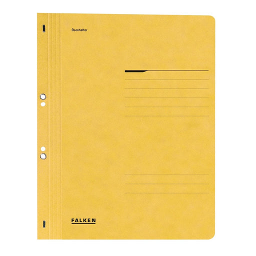 Dosar cu găuri 1/1 Lux Falken, carton, 250 g/mp, galben Falken pentru organizarea și arhivarea documentelor