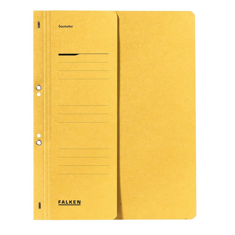 Dosar cu găuri 1/2 Lux Falken, carton, 250 g/mp, galben Falken pentru organizarea și arhivarea documentelor