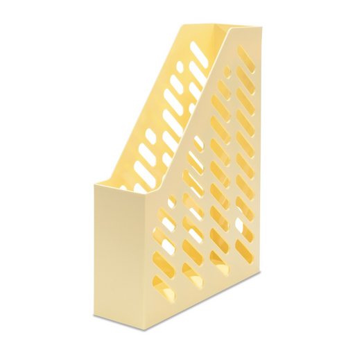 Suport Vertical Plastic Cataloage Klassik Galben Pastel - HAN