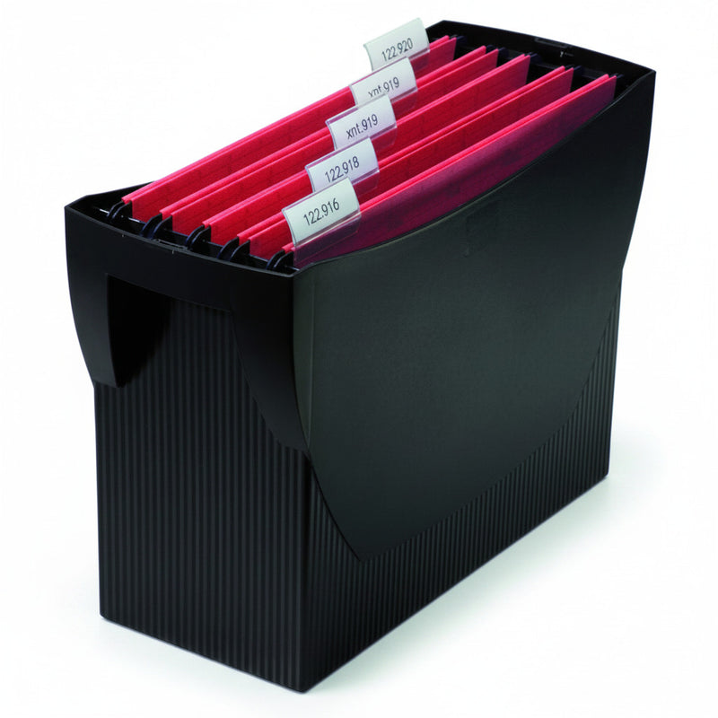 Suport Plastic pentru 20 Dosare Suspendabile Swing, Negru marca Han