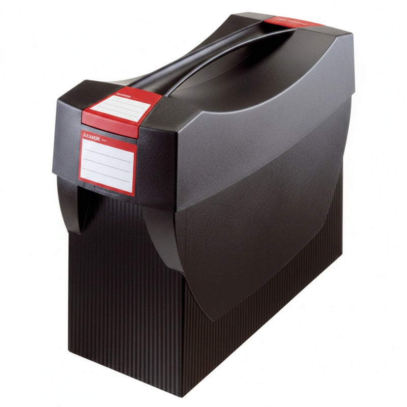 Suport Plastic pentru 20 Dosare Suspendabile cu Capac Swing Plus, Negru marca Han