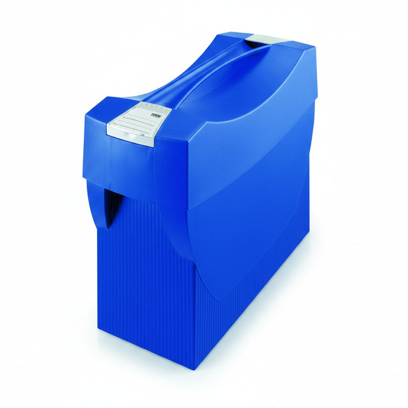 Suport Plastic pentru 20 Dosare Suspendabile cu Capac Swing Plus, Albastru marca Han