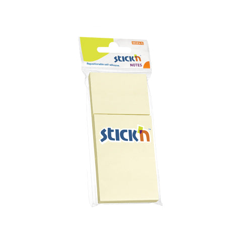 Notes adeziv Stick'n, galben pastel, 38 x 51 mm, 3 x 100 file