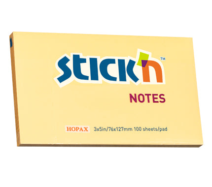 Notes adeziv Stick'n, portocaliu pastel, 76 x 127 mm, 100 file