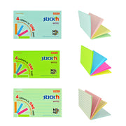 Notes Adeziv Magic Notes 4 Culori Neon 76x127mm 100 File Stick'n