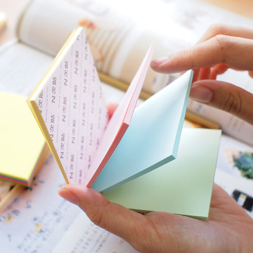 Notes Adeziv Magic Notes 4 Culori Pastel 76x76mm 100 File Stick'n