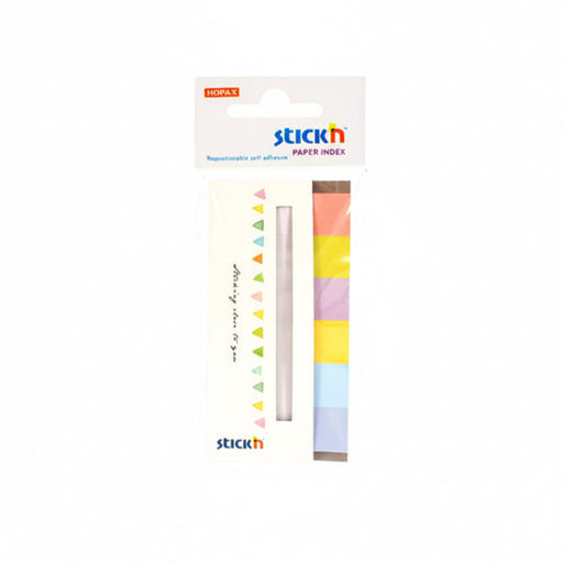 Stick Index Hârtie 45x15 mm, 6x30 File/Set, 6 Culori Alb/Neon - Stick'n