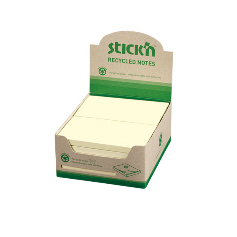 Notes adeziv Stick'n, galben pastel, 76 x 127 mm, 100 file