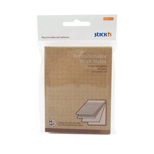 Notes adeziv Stick'n, Magic notes kraft, 76 x 101 mm, 80 file