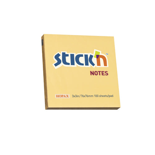 Notes adeziv Stick'n, portocaliu pastel, 76 x 76 mm, 100 file