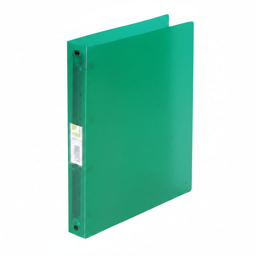 Caiet Mecanic 4 Inele - D25mm, Coperți Flexibile PP, Q-Connect - Verde Transparent Q-connect