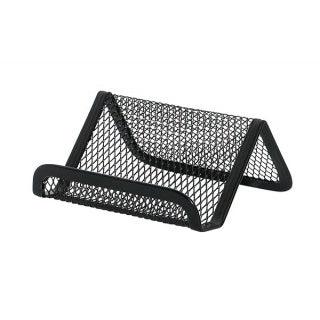 Suport cărți de vizită mesh metalic negru Q-Connect, 95x75x45mm