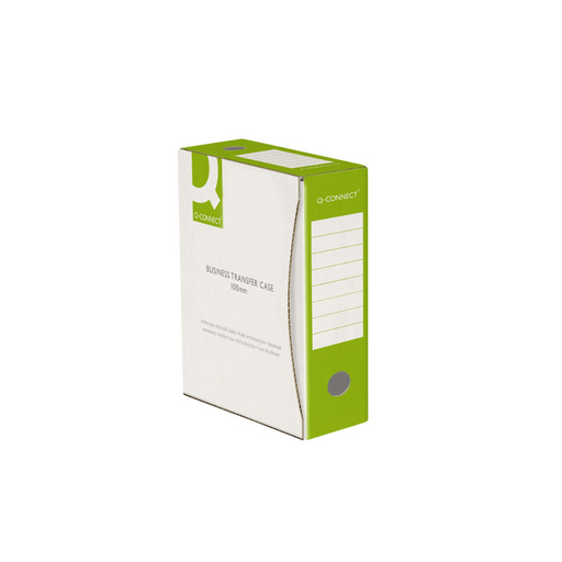 Cutie Arhivare 100mm Carton 400gsm Alb/Verde 100x339x298mm - Q-Connect