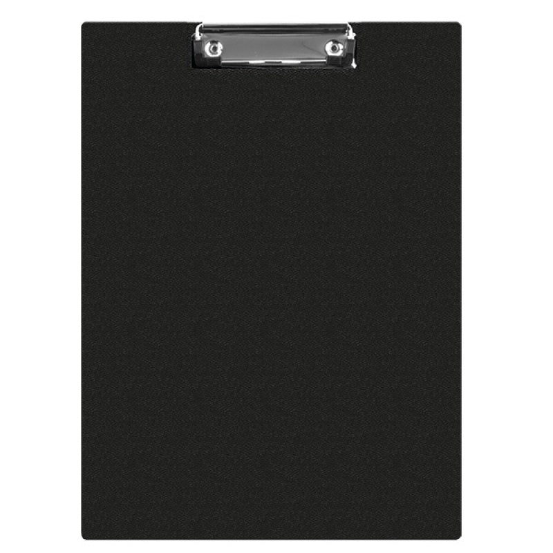 Clipboard Dublu A5 PVC, Negru marca Q-Connect cu copertă protectoare și clemă metalică
