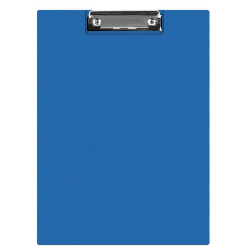 Clipboard Dublu A5 PVC, Albastru marca Q-Connect cu copertă protectoare și clemă metalică