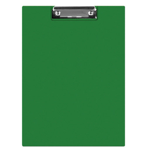 Clipboard Dublu A5 PVC, Verde marca Q-Connect cu copertă protectoare și clemă metalică