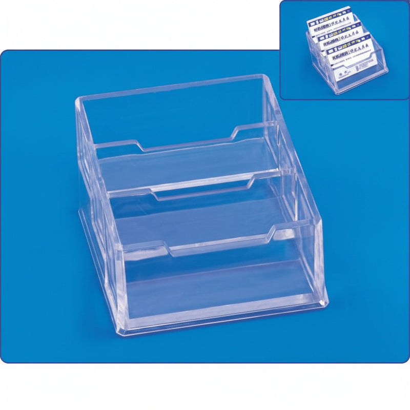 Suport cărți de vizită din plastic transparent Kejea pentru birou, 3 seturi