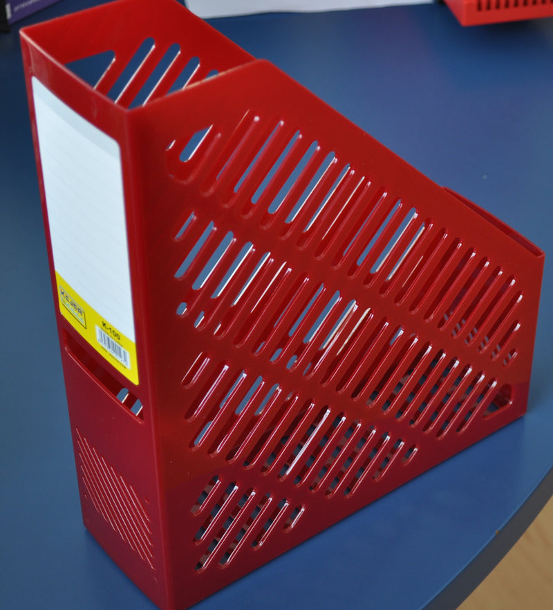 Suport Vertical Plastic Cataloage 75mm Roșu - KEJEA
