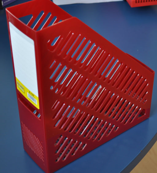 Suport Vertical Plastic Cataloage 75mm Roșu - KEJEA