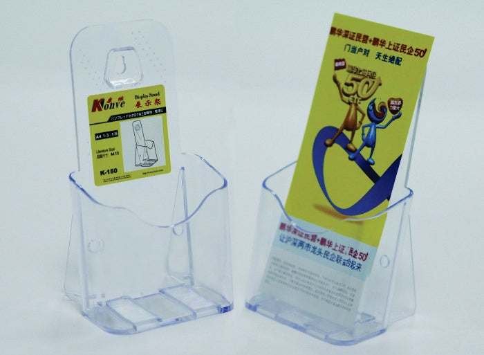 Display Plastic pentru Broșuri de Birou sau Perete 1 x 1/3 A4 Kejea