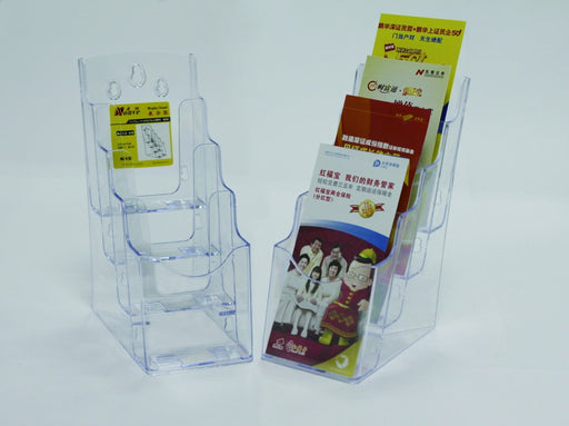 Display Plastic pentru Broșuri de Birou sau Perete 4 x 1/3 A4 Kejea