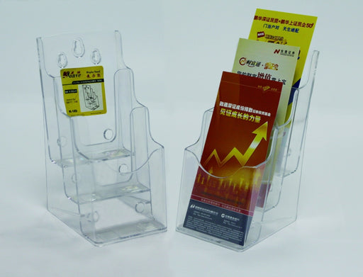 Display Plastic pentru Broșuri de Birou sau Perete 3 x 1/3 A4 Kejea