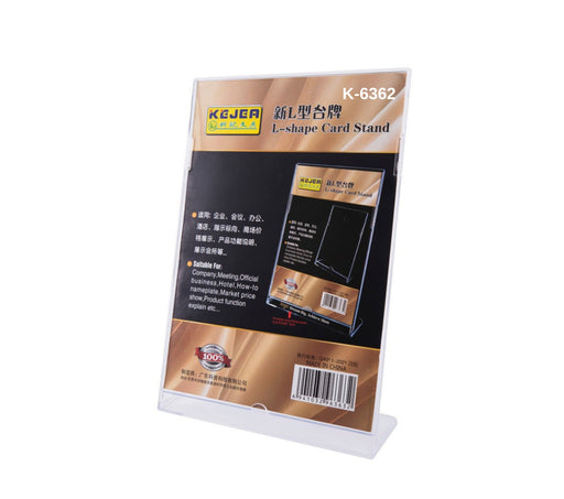 Display Plastic pentru Pliante Forma L A5 Portrait Kejea