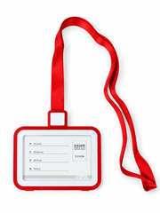 Buzunar PP cu Lanyard pentru Carduri 85 x 54 mm Set 5 Bucăți Kejea Roșu