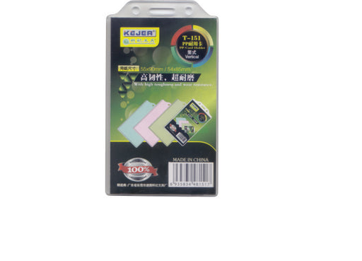 Suport PP Transparent cu Sistem de Agățare pentru Carduri 55 x 90 mm Vertical Set 10 Bucăți Kejea
