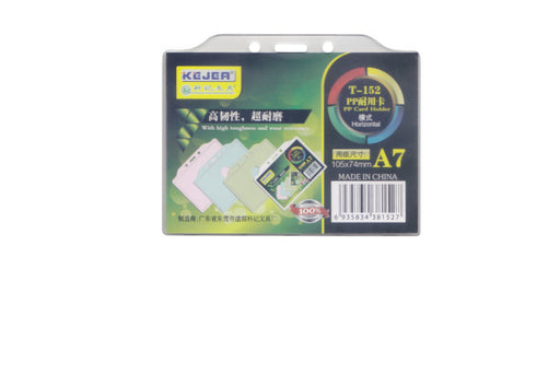 Suport PP Transparent cu Sistem de Agățare pentru Carduri 105 x 74 mm Orizontal Set 10 Bucăți Kejea