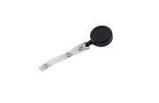 Dispozitiv cu Șnur Retractabil pentru Legitimații Rotund D20 mm cu Clips pentru Curea Kejea Negru