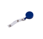 Dispozitiv cu Șnur Retractabil pentru Legitimații Rotund D20 mm cu Clips pentru Curea Kejea Albastru