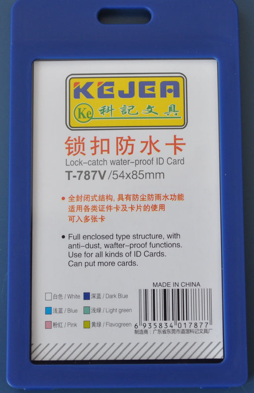 Suport PP Waterproof Bleumarin pentru Carduri 55 x 85 mm Vertical Set 5 Bucăți Kejea