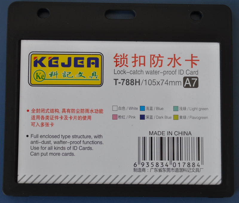 Suport PP Waterproof Negru pentru Carduri 105 x 74 mm Orizontal Set 5 Bucăți Kejea