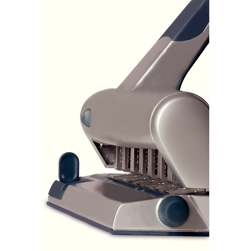 Perforator 5114 cu 4 perforații, distanțe reglabile, 30 coli - Gri Leitz