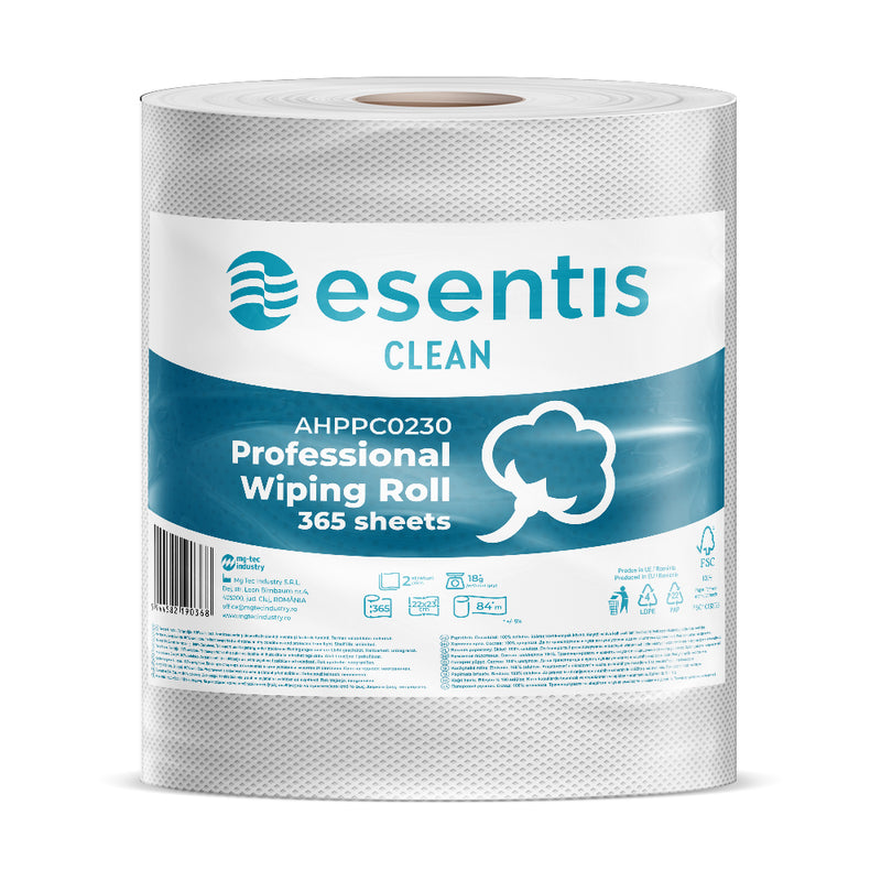 Rola prosop Esentis Clean 2 straturi celuloza 84 m, 365 porții, 1 rolă