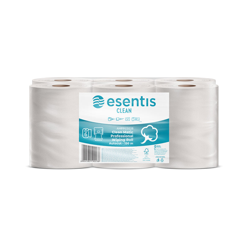Rola prosop Esentis Clean Matic 2 straturi 150 m - 6 role - imagine produs