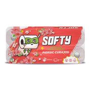 Hartie igienica Softy 12 m - 10 role 2 straturi, Piersică