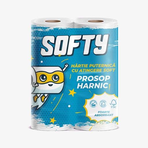 Prosop bucatarie Softy 2 straturi 50 portii 11 m - 2 role