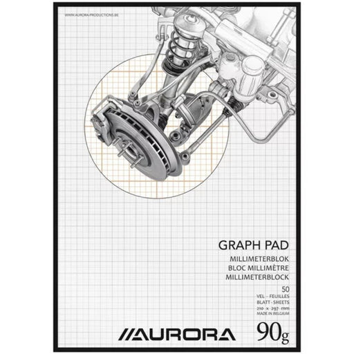 Hârtie Milimetrică A4 90 g 50 File Raphael Aurora