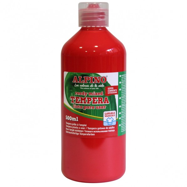 Tempera Lavabilă 500 ml Alpino Roșu