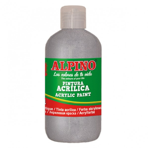 Vopsea Acrilică 250 ml Argintiu Metalizat Alpino