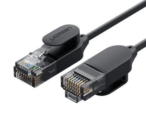 Patch cord UTP Cat6A Ugreen NW122 10Gbps slim 1m negru