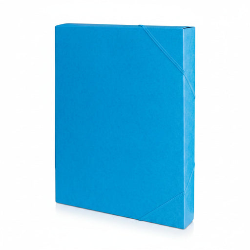 Mapă carton Office Products 450g/mp cu elastic pe colțuri, A4, lățime 40mm, culoare albastră