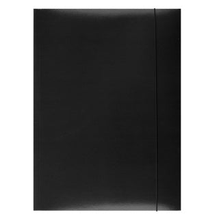 Mapă carton plastifiat Office Products 300gsm cu elastic, A4, culoare neagră